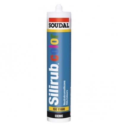 Mastics menuiserie silicone neutre Silirub Color, coloris brun sépia, RAL 8014, cartouche de 310 ml - 1 carton de 15 pièces