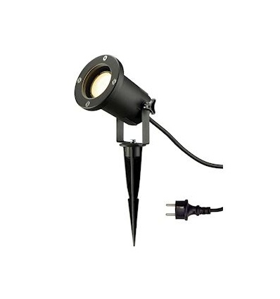 Spot extérieur Nautilus Piquet XL noir GU10 max. 11W fiche et câble inlcus