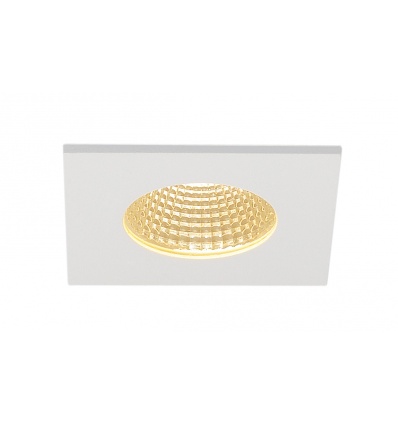 PATTA-1 encastré plafond, carré, blanc, 12W, 3000K, 38°, alim incluse