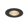 PATTA-1 encastré plafond, rond, noir, 12W, 3000K, 38°, alim incluse