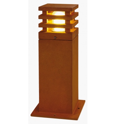 RUSTY LED 40 CARRE, borne, fonte rouillée, LED 3000K, IP55