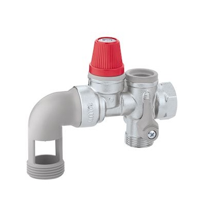 GROUPE SECURITE NF 34 COUDE POUR CHAUFFE EAU HORIZONTAL