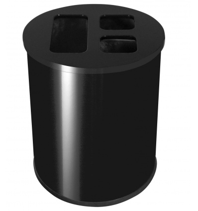 COLLECTEUR 40L noir 3 bacs