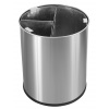 CORBEILLE inox brossé 13L 3 bacs noirs