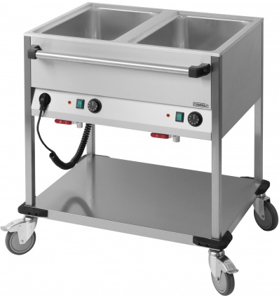 Chariot bain-marie à eau 2 x GN 1/1 CCBM2H