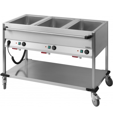 Chariot bain-marie à eau 3 x GN 1/1 CCBM3H