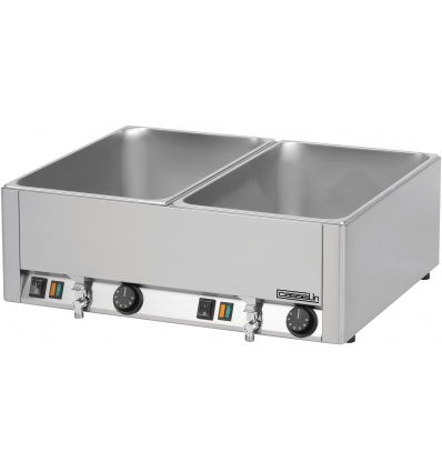 Double bain-marie GN 1/1 avec 2 robinets de vidange CBMDV