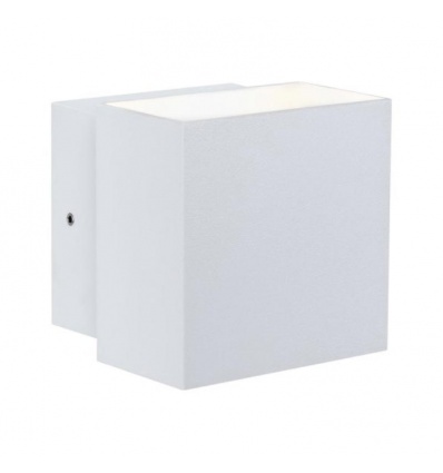 Applique murale LED en saille Cybo carrée 2x3 W blanc 100x100 mm