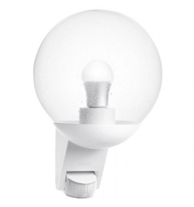 Applique extérieure "globe" L 585 blanc detecteur 60W E27