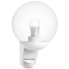 Applique extérieure "globe" L 585 blanc detecteur 60W E27