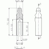 Demi cache-fiches en laiton GC 839 finition laiton poli verni Ø 16 mm pour fiches Exacta 495 menuiserie bois boîte de 20