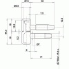 Fiches menuiserie bois - à nœuds plats courts 030 Ø 14 mm anti-dégondage - fiches complètes boîte de 25