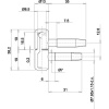 Fiches menuiserie bois - à nœuds plats courts 030 Ø 14 mm anti-dégondage - fiches complètes boîte de 25