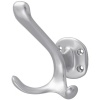 Patère aluminium à visser, hauteur 97 mm, finition argent