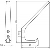 Porte-manteaux aluminium 2 têtes type 30 finition noir