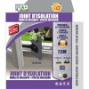 Joint d'isolation pour menuiserie - finition blanc - pour espaces de 1,5 à 4,5 mm - largeur 9 mm - longueur 7,5 m