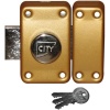 Verrou à bouton de sûreté sur n° KCF 005501 - Huisserie bois City 25 - cylindre longueur 40 mm