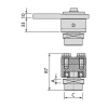 Gond haut 88 de portail pour tube 50 mm