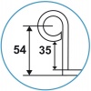 Penture droitPenture droite D14 déportée de 35mm en acier phorétique noir 40 x 6 mm L500 mm non percée e déportée en acier phorétique noir 40 x 6 mm L500 mm