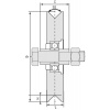 Roue à gorge triangulaire 300 V diamètre 100 mm - 1 roulement pour roues à roulements à billes