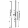 Crémone pompier type ST 740 à poignée rotative sans tringle coloris blanc