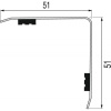 Cornière adhésive de protection d'angle inox satiné 25 x 25 x 3000 mm