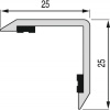 Cornière adhésive de protection d'angle aluminium anodisé 50 x 50 x 1500 mm