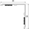 Cornière adhésive de protection d'angle aluminium anodisé 50 x 50 x 1500 mm