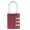 Cadenas à code coffre de 30 mm coloris rouge