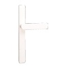 Béquille double seule aluminium Ton laqué blanc Saillie réduite 28 mm RIVIERA pour porte épaisseur 58 à 68 mm