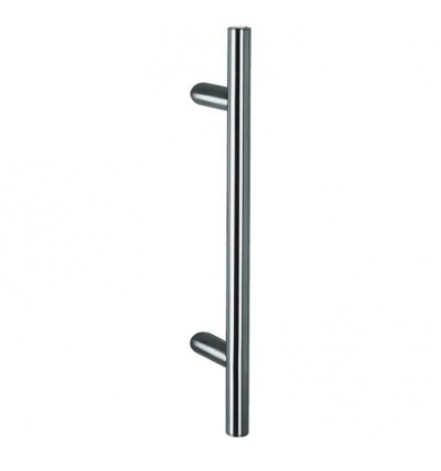 Poignée de porte battante inox NT type STG 522-32, diamètre 32 mm, hauteur 500 mm, entraxe 300 mm