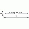 Profil plat en alu anodisé strié antidérapant 2,70 ml , largeur 35 mm