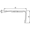 Nez de marche en aluminium pour usage tertiaire intérieur ou extérieur modèle 43V - Médium à visser finition naturel