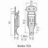 Fermeture à levier et crochet acier zingué - modèle 7005 boîte de 5