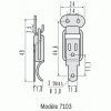 Fermeture à levier et crochet inox inox 18/8 - modèle 7015 boîte de 5