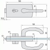 Serrures de miroiterie à cylindre à béquille double Lagune 4300 finition chromé mat - STREMLER - 4300.31.0