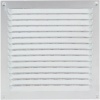 Grille d'aération estampée aluminium avec moustiquaire nylon 150 x 150 mm