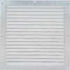 Grille d'aération estampée aluminium avec moustiquaire nylon 150 x 200 mm