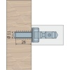 Fixations pour poignées série STG inox et nylon Ø 26, 32, 34 et 40 mm - pour montage droit simple