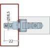 Fixations pour poignées série STG inox et nylon Ø 26, 32, 34 et 40 mm - pour montage droit simple