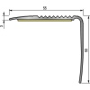 Nez de marche en aluminium type 41VA avec adhésif en 42 x 23 x 3000 mm