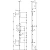 Serrure à larder 3 points à cylindre européen pêne dormant et rouleau tétiêre U de 24 x 6 x 1860 mm axe 35 Electa TF3