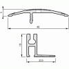 Seuil de rattrapage de niveau grand socle - 48 x 2700 mm finition aluminium naturel