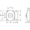 Verrou automatique type Alouette en largeur de 30 mm finition chromé brillant