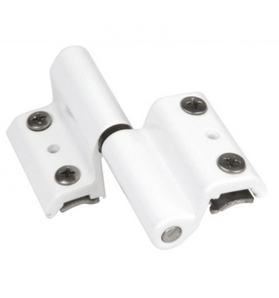 Paumelle à clamer 2 lames type Grip+ pour fenêtre alu rainure européenne gauche (poignée à droite) blanc 9010 B50