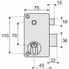 Applique extérieure rectangle L 22 60W E27 detecteur blanc