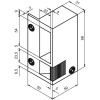 Gâche électrique en applique droite pour serrures horizontales n°2, hauteur 98 mm - à rupture