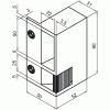 Gâche électrique en applique pour serrure horizontale, à contact stationnaire, aluminium, droite