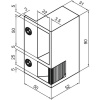 Gâche électrique en applique pour serrure horizontale, à contact stationnaire, aluminium, droite