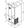 Gâche électrique en applique pour serrure verticale, à contact stationnaire, aluminium, droite